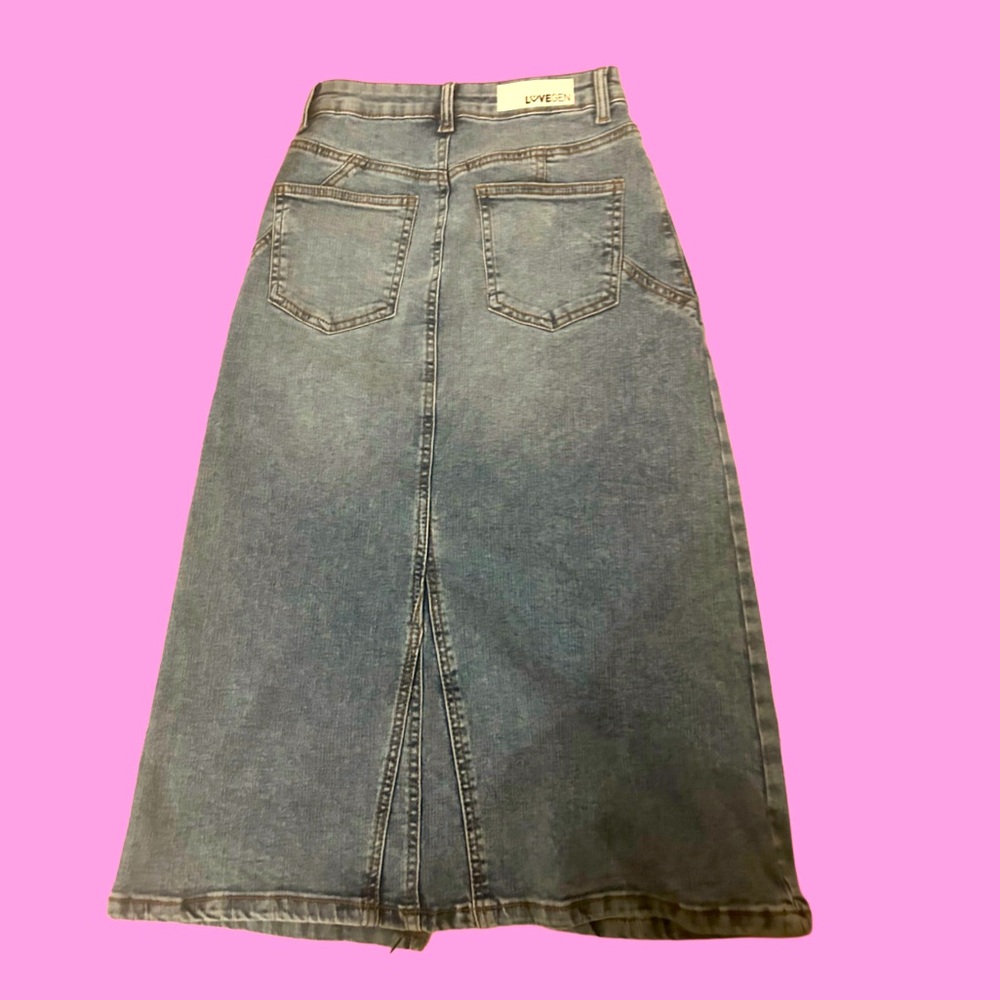 Denim Midi Skirt